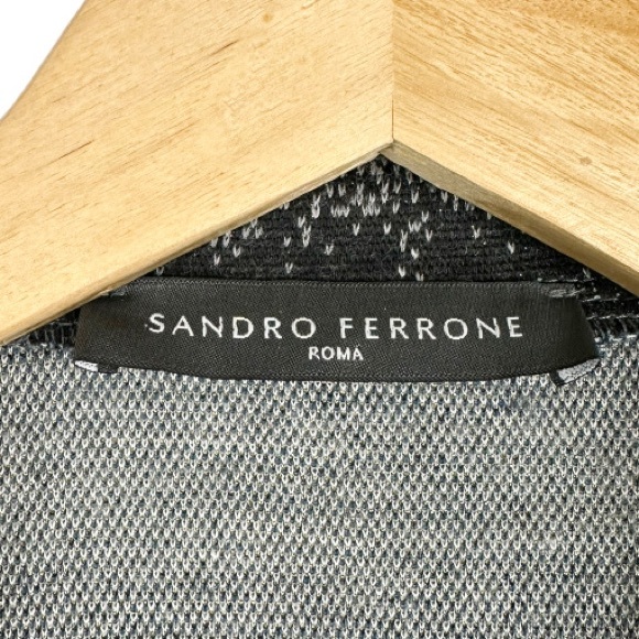 Sandro Ferrone Striped Double Breasted Sweater Size 40 Italy - US Small - Picture 7 of 8